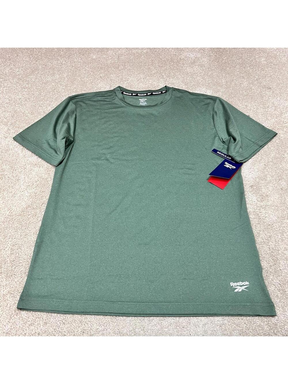 Reebok Vector Sonic Bolt Short Sleeve Top Duck Green Heather Men’s Medium NWT